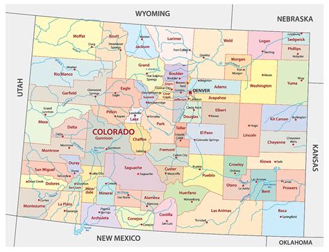 Printable County Map Of Colorado